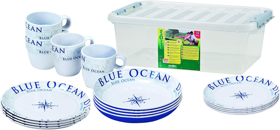 BRUNNER Campingartikel Stack Box Blue Ocean Antislip Single, Single