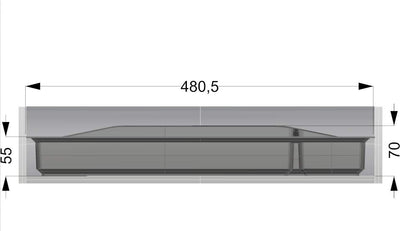 Generic Lana Solution Besteckeinsatz für 70er bis 120er Schubladen, 480,5 mm x 510 mm, weiss