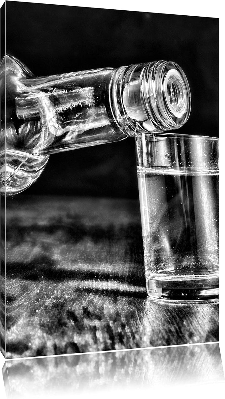 Pixxprint Vodka Whisky Party als Leinwandbild/Grösse: 100x70 / Wandbild/Kunstdruck/fertig bespannt,