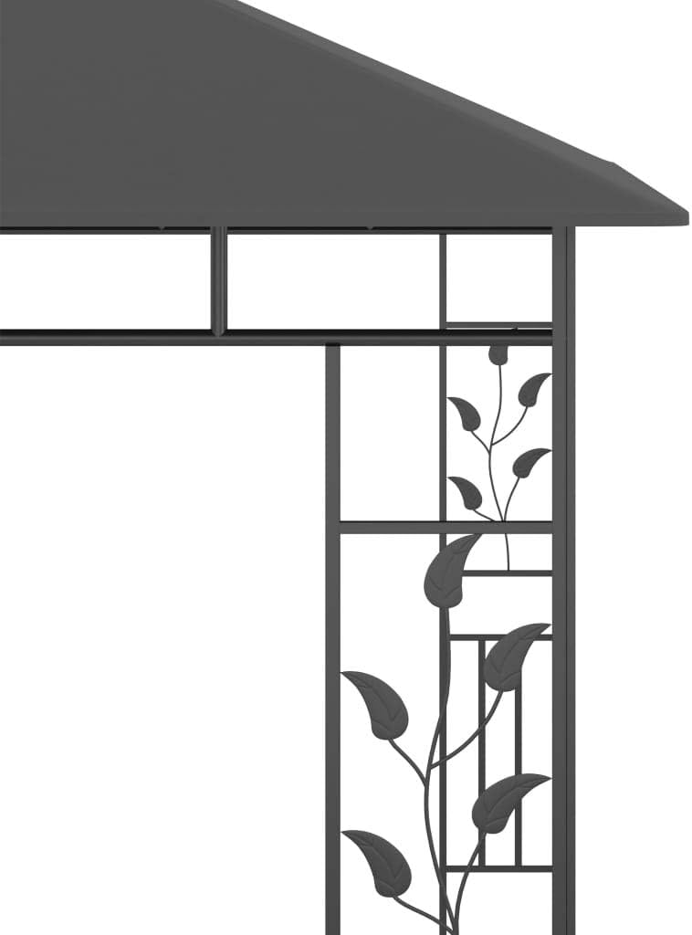 Tidyard Patio-Pavillon im Freien, Pergola-Pavillon aus Stahl mit weichem Verdeck und Moskitonetz, fü