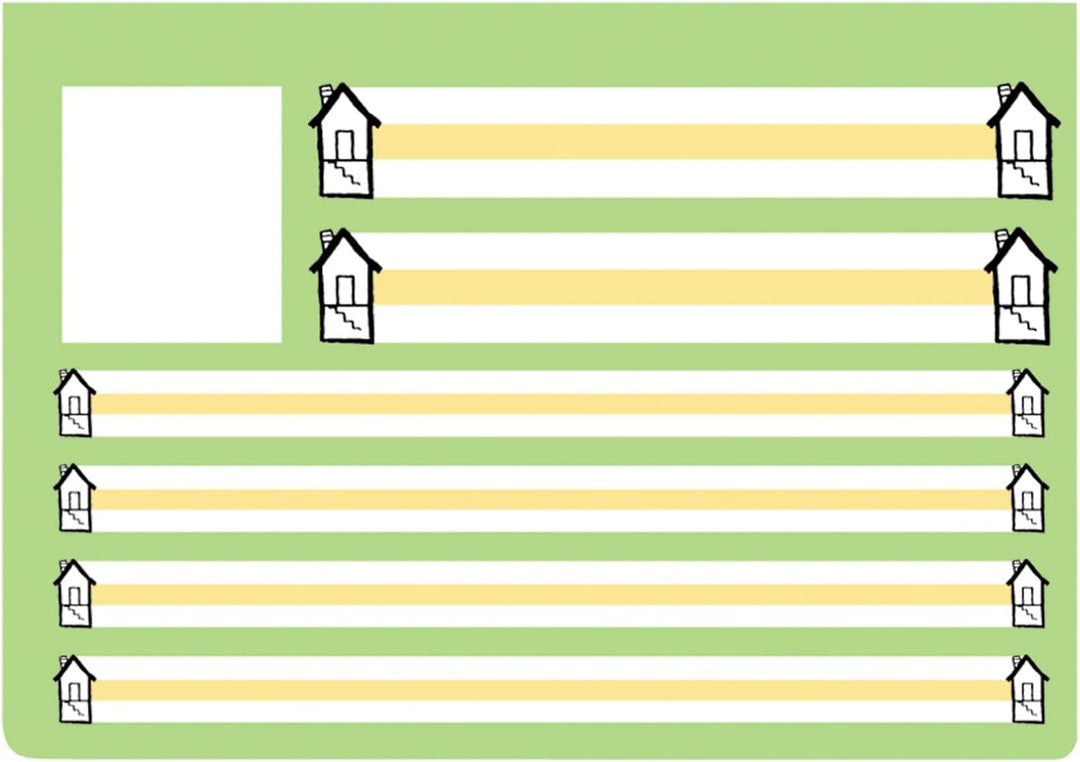 Oxford Schreiblernheft, A4 quer, Lineatur SL, 16 Blatt, 10 Stück Lineatur SL + farbiges Mittelband S