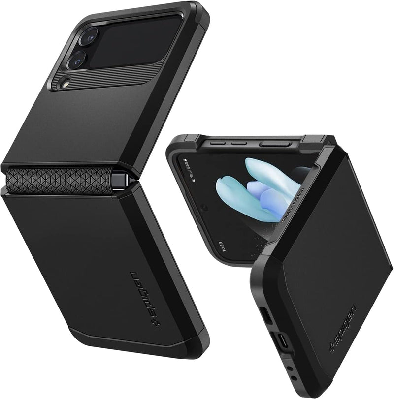 Spigen Tough Armor Hülle Kompatibel mit Samsung Galaxy Z Flip 4 5G -Schwarz