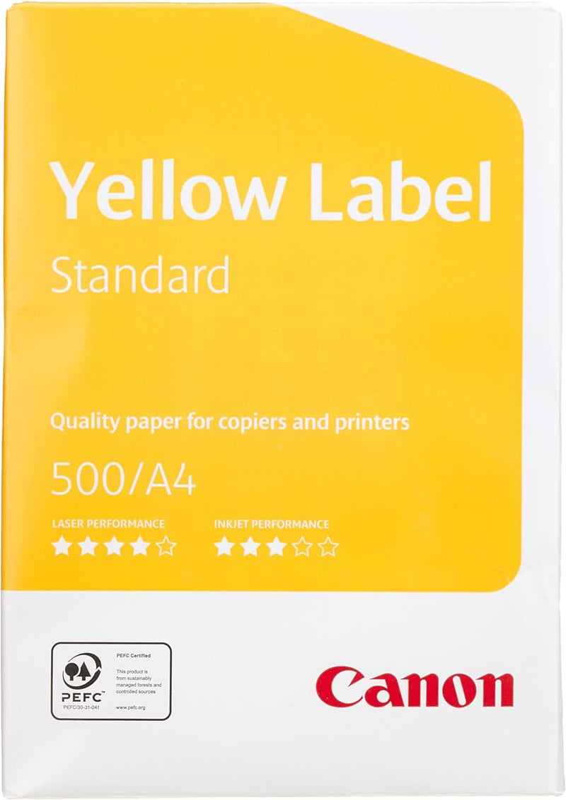 Canon WOP512 Yellow Label Standard PEFC, 80 g/m Kopier- und Druckerpapier (5 x Ries (500) pro Box)