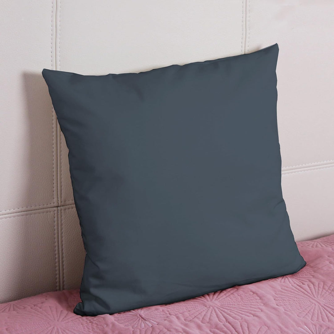 Pizuna Luxuriöser Soft-Satin 2er Pack Kissenbezug 80 x 80 cm Dunkel Blau, 800 Fadenzahl Baumwolle Qu