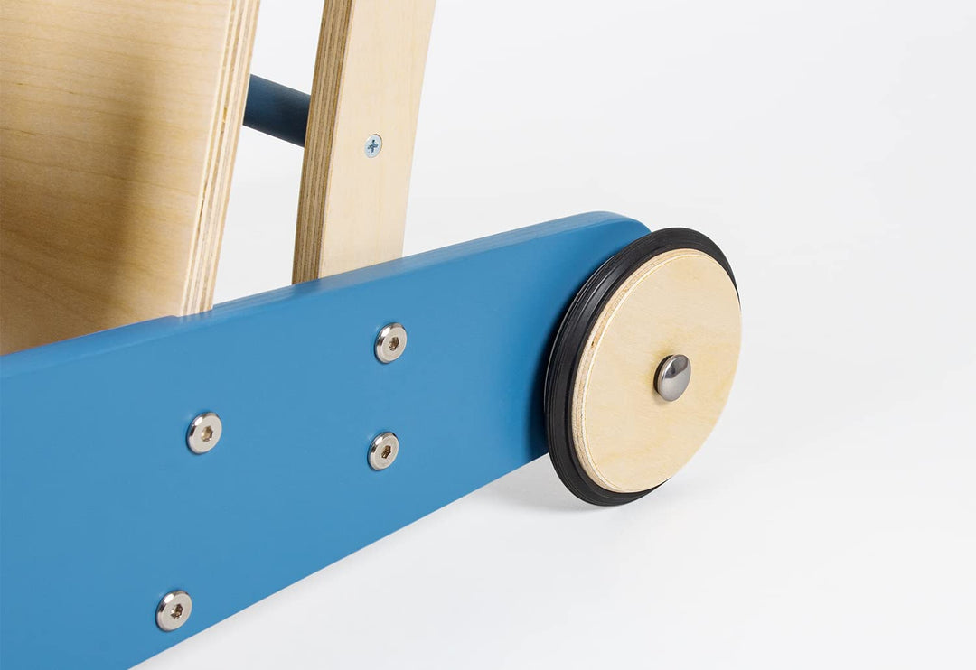 Lauflernwagen 'Mats' von Pinolino, sichere Laufhilfe mit Bremse, blau