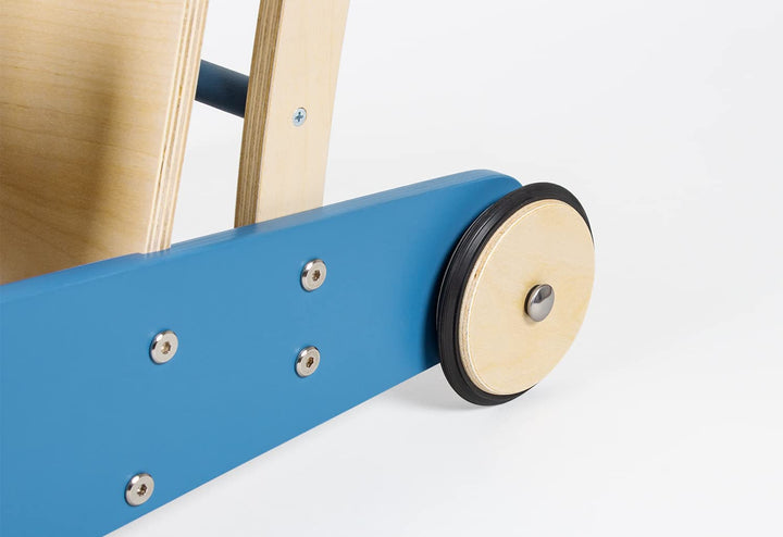 Lauflernwagen 'Mats' von Pinolino, sichere Laufhilfe mit Bremse, blau
