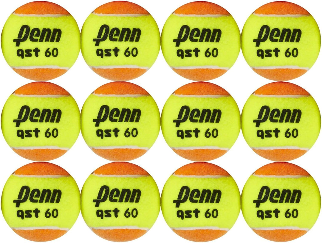 Penn QST 60 Orange Tennis Balls, 12 Ball Mesh Bag