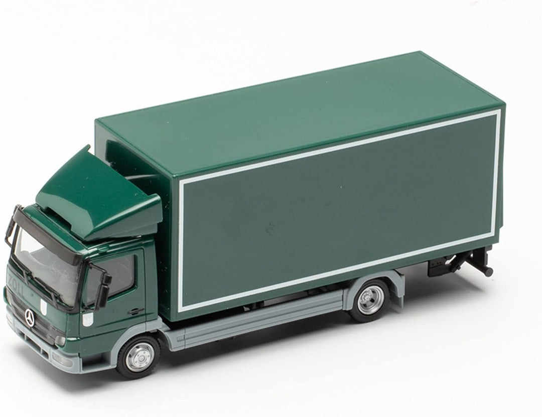 herpa 096645 Mercedes-Benz Atego `10 Koffer-LKW mit Ladebordwand „Zoll“ Auto Miniaturmodelle Kleinmo