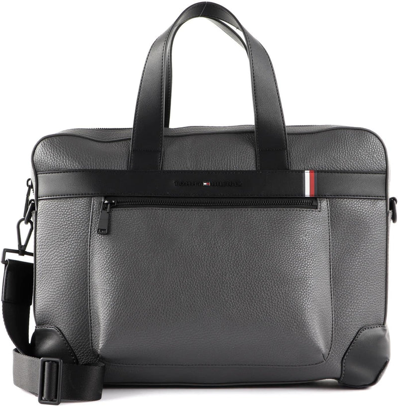 TOMMY HILFIGER TH Central Computer Bag Asphalt Grey