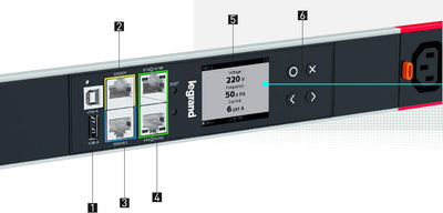 LEGRAND, smarte Rack-PDU metered 19’’ 2U, 32A-230V, IEC 320-Steckdosen: 12 x C13 und 4 x C19, 7,4 kV