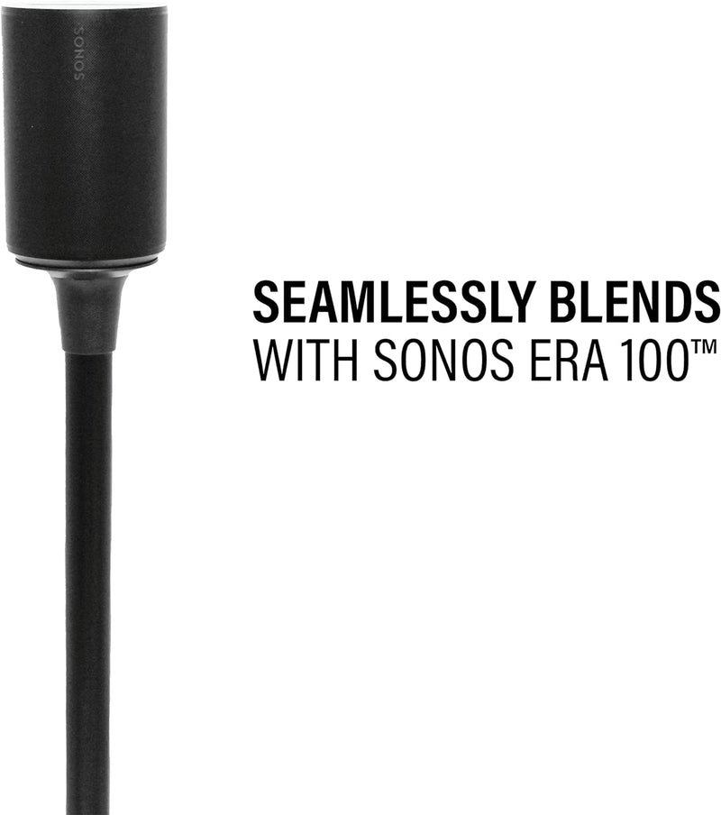 Sanus Lautsprecherständer mit Fester Höhe für Sonos Era 100 Single WSSE11 Schwarz, Schwarz