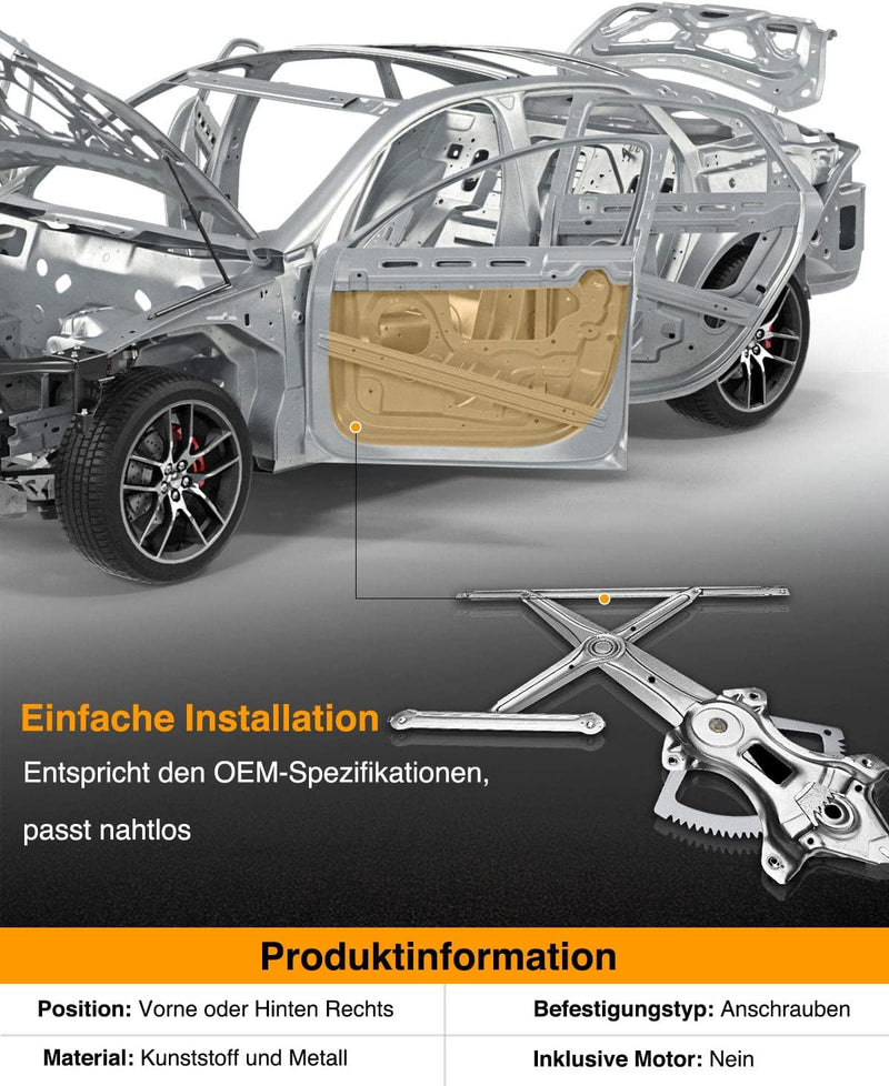 Frankberg Fensterheber Vorne oder Hinten Rechts Kompatibel mit Prius_W3_ Prius Liftback_W2_ 1.5L 1.8