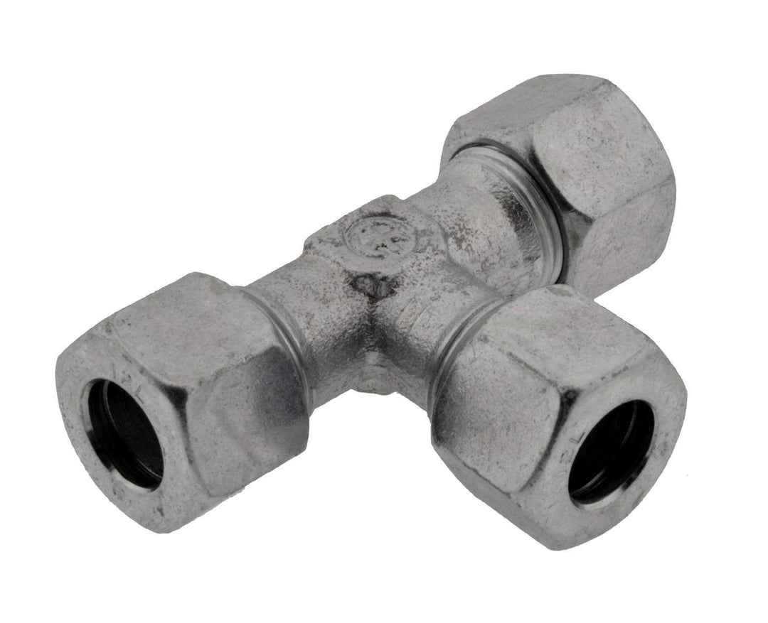 T - Schneidringverschraubung mit reduziertem Abgang 10 L - 8 L - 10 L, Edelstahl leichte Baureihe