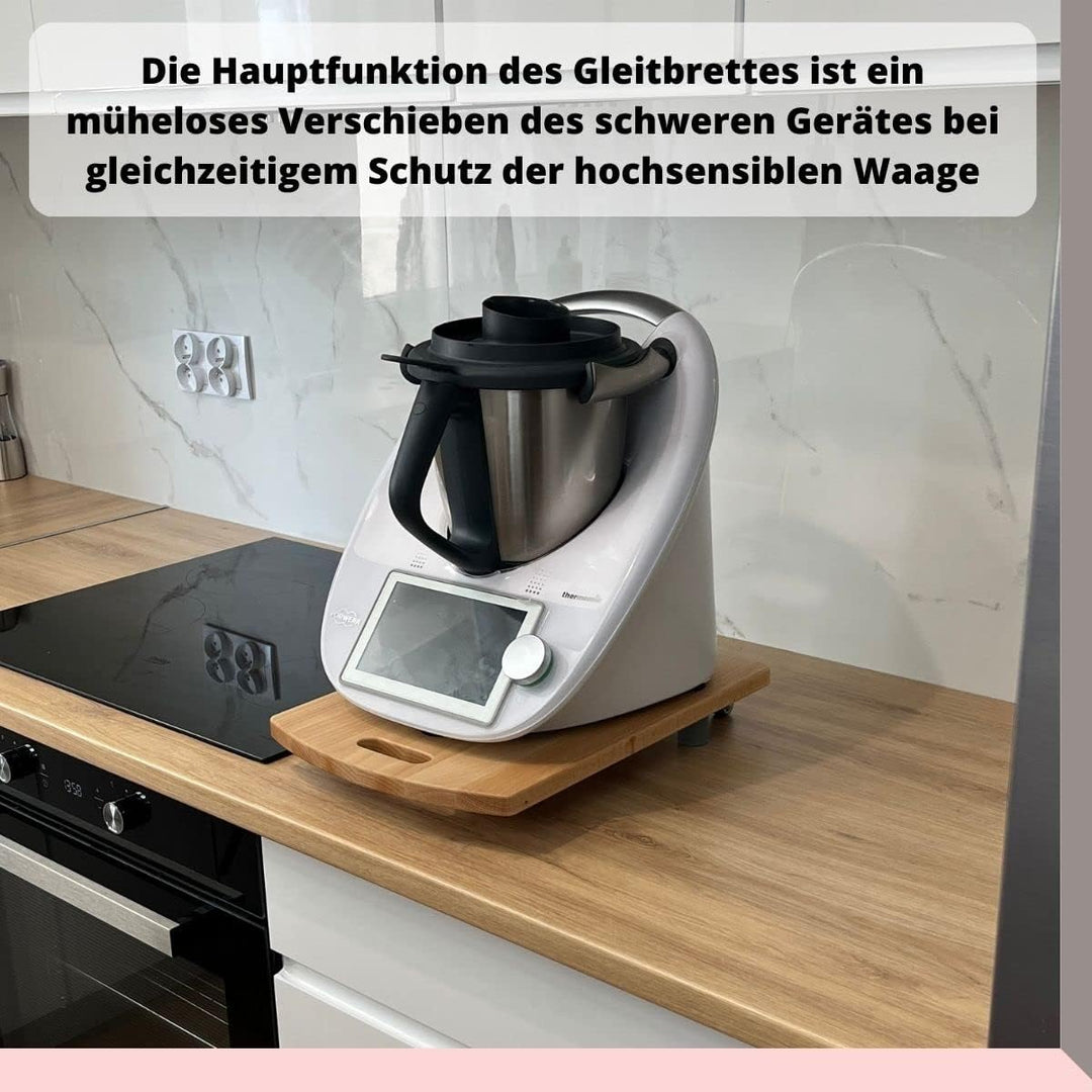 STAFECO® Gleitbrett für Thermomix Premium TM6 TM5 Zubehör Rollbrett Slider müheloses Verschieben & s