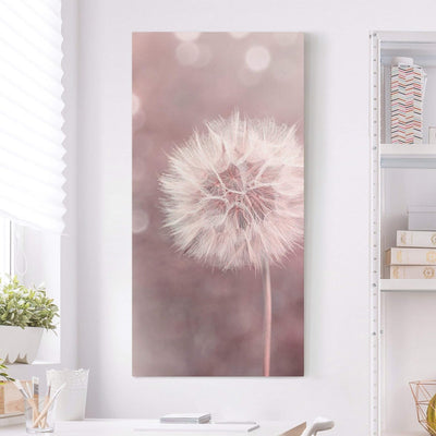 Bilderwelten Leinwandbild Pusteblume Bokeh rosa 60 x 30cm Recycled Canvas 60cm x 30cm - Recycled Can