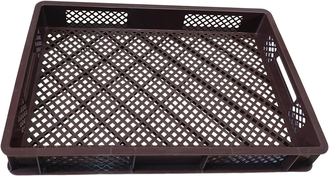 kanister-vertrieb® 5 x Eurobehälter/Stapelkorb durchbrochen, PE-HD Kunststoff, Industriequalität, le