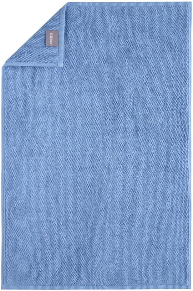 Egeria Badteppich Boston 50x80cm Farbe Nordic Blue Einfarbig Uni Badvorleger
