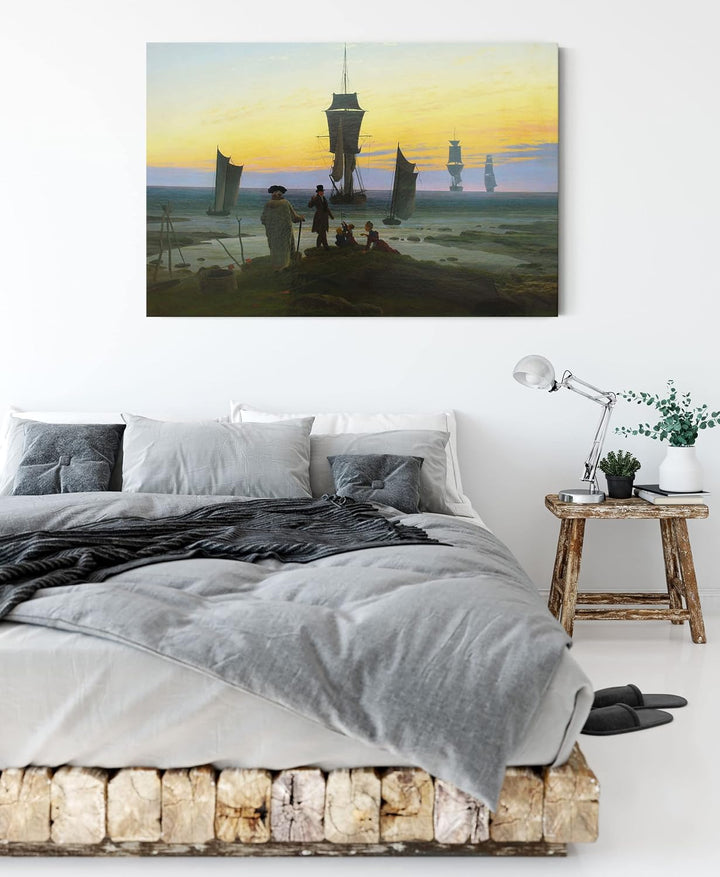 Caspar David Friedrich - Die Lebensstufen als Leinwandbild / Grösse: 100x70 cm / Wandbild / Kunstdru