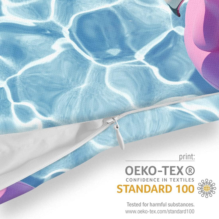 VOID Swimming Pool Flamingos Kissenbezug Kissenhülle Sofakissen Kissen Deko Outdoor-Kissen Dekokisse