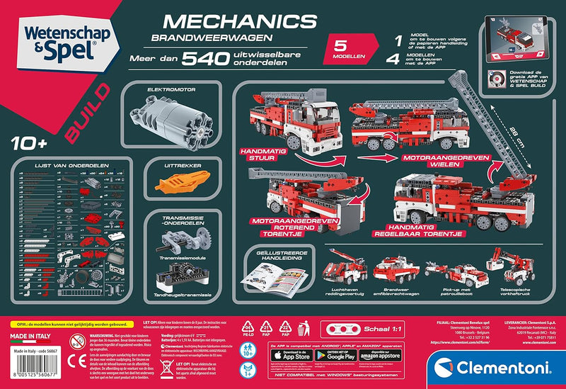 Clementoni Wissenschaft & Spiel Build, Feuerwehrwagen, 8-12 Jahre - 56067