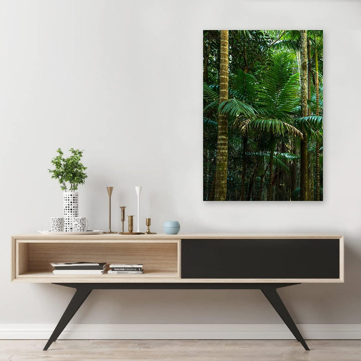 Feeby Vlies Leinwandbild Tropen Dschungel Palmen Exotik 60x90 cm Druckbild Wandbild Wanddekoration D