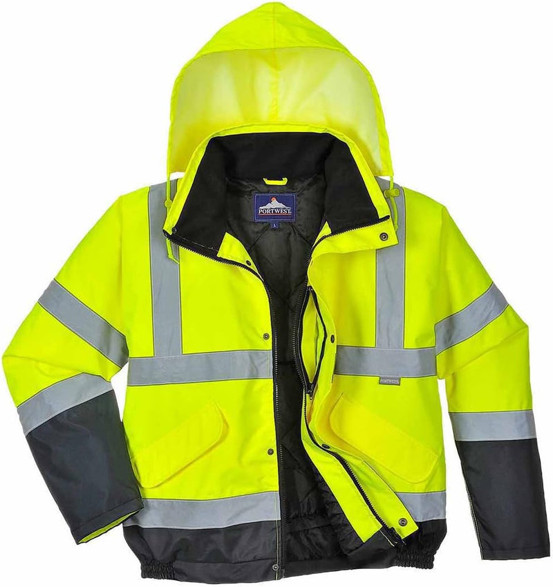 Portwest Herren Hi-vis Bomber Jacke (1er Pack) S Gelb, S Gelb