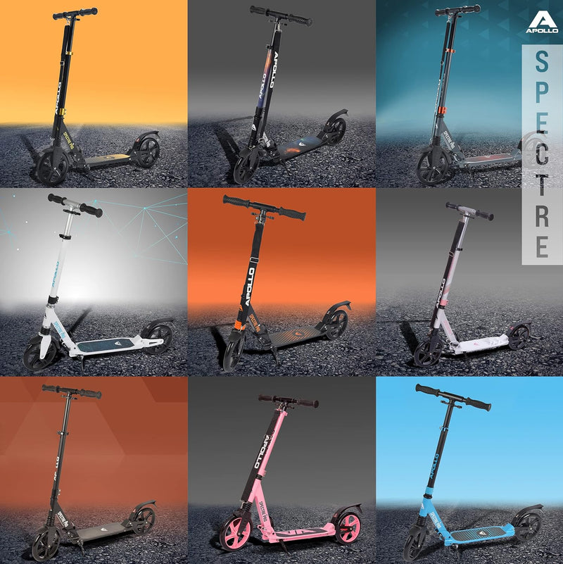 Apollo 200mm Wheel City Scooter - Spectre Pro | Luxus Cityroller mit Doppel Federung, | City-Roller