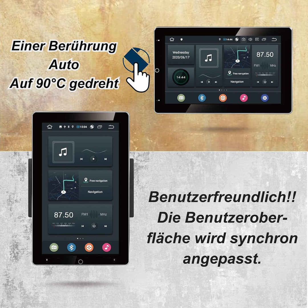 Amaseaudio Android 10 Autoradio, DSP+, 10.1" 90 gedreht Touchscreen, 2 Din für Universal, DSP+, Unte