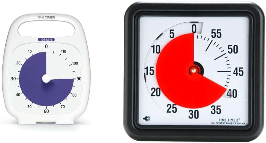 Time Timer Plus 120 Minute Visueller Timer 'Make Time Edition' Countdown-Uhr (anthrazit) & Original