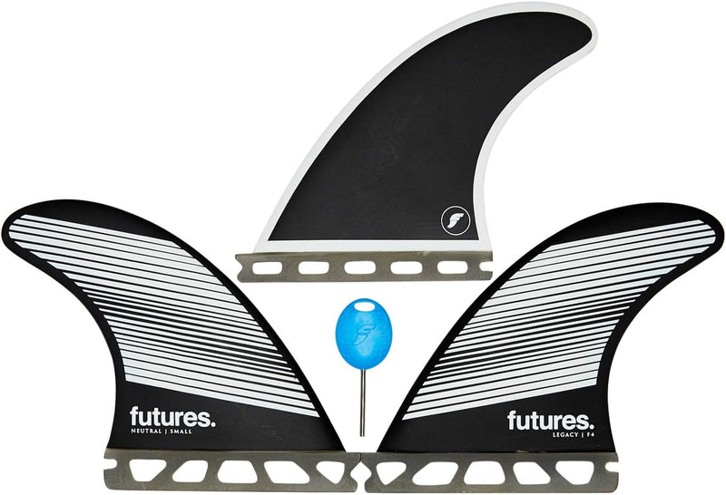 Futures F4 Honeycomb Thruster Fin Grey Black S, Grey Black S