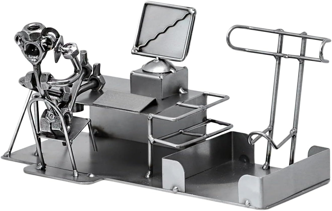 metalman24 Schraubenmännchen BÜRO PC Schreibtisch Organizer HANDYHALTER Visitenkartenhalter Stifteha