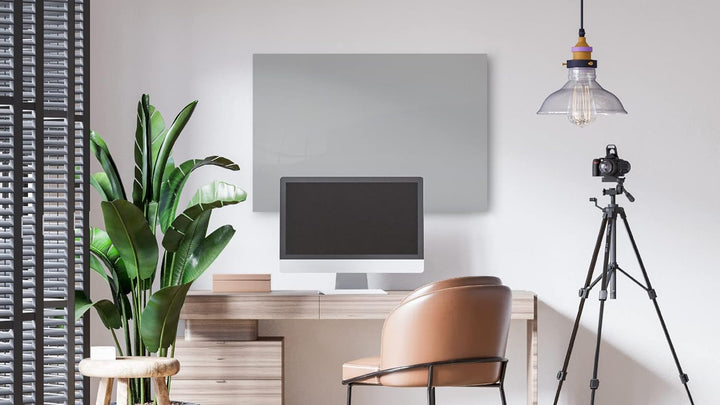 ALLboards Glasboard Magnetisch Grau 60x40cm, Rahmenlos, Glastafel, Magnettafel, Gehärtetes Glas, Gra