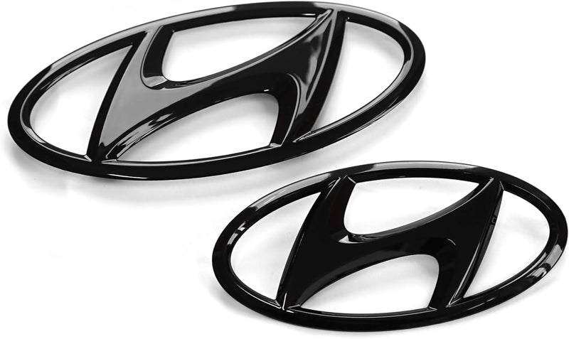 Hyundai 9999Z057258 Logo Emblem 2-teilig, schwarz