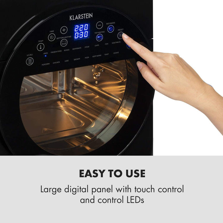 Klarstein AeroVital easy touch Heissluftfritteuse - 1700 W Heissluftfriteuse, Airfryer mit XXL-Volum