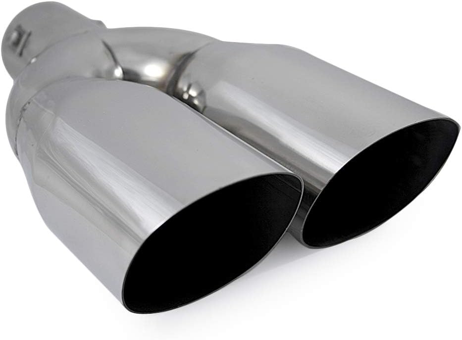 Auspuffblende, Endrohr für Auto, Endrohr / Endrohr / Endschalldämpfer, Edelstahl, Ø 56 mm, Chrom, un