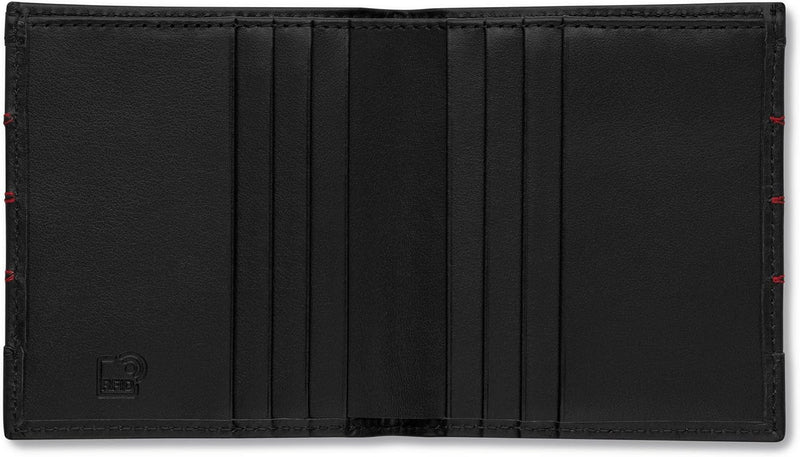 Audi 3152201300 Geldbörse Minibörse Leder Herren RFID-Schutz Portemonnaie, schwarz/rot