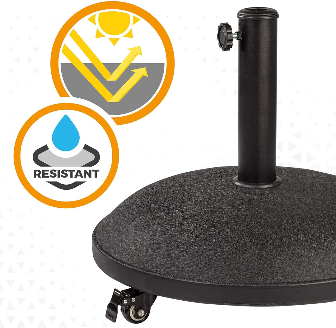 AKTIVE Halterung für Sonnenblende mit Rollen, Zement, Rohr mit Durchmesser 48 cm, 50 x 50 x 8 cm, 25