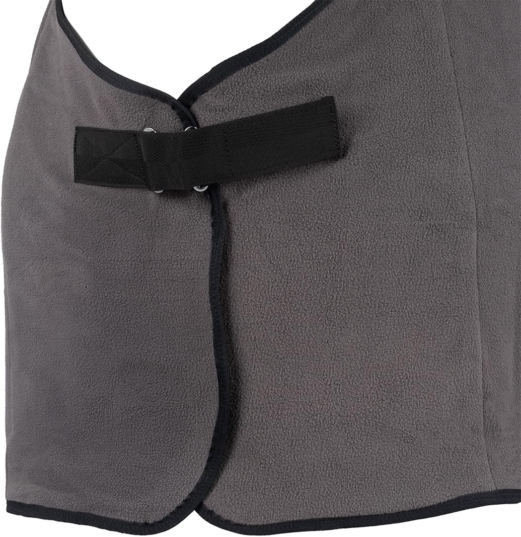 Equinate Abschwitzdecke Nevada aus Fleece mit Widerristpolster und Kreuzbegurtung 165cm Dunkelgrau D