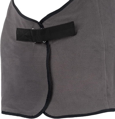 Equinate Abschwitzdecke Nevada aus Fleece mit Widerristpolster und Kreuzbegurtung 165cm Dunkelgrau D
