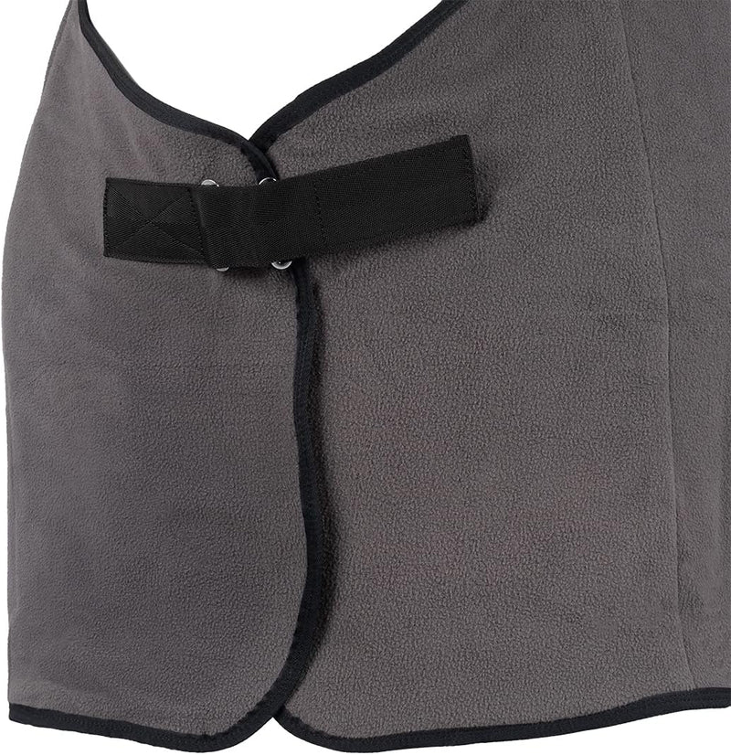 Equinate Abschwitzdecke Nevada aus Fleece mit Widerristpolster und Kreuzbegurtung 165cm Dunkelgrau D