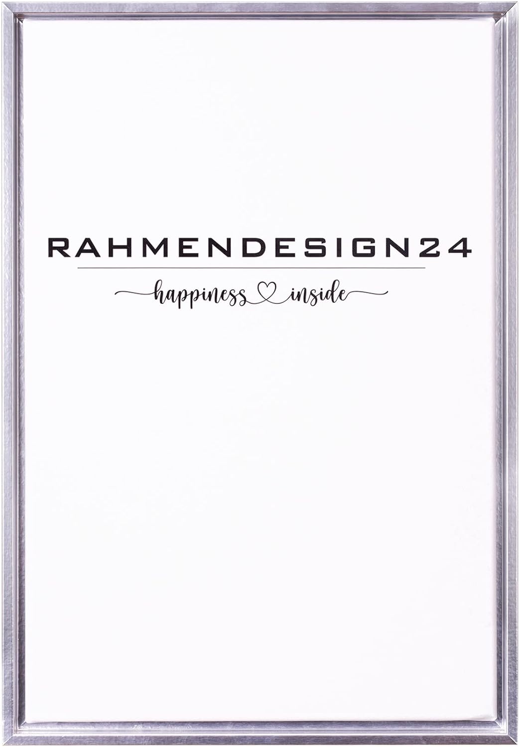 Rahmendesign24 Schattenfugenrahmen Oslo für Keilrahmenbilder und Leinwände 50x70 Silber (hochglanz)