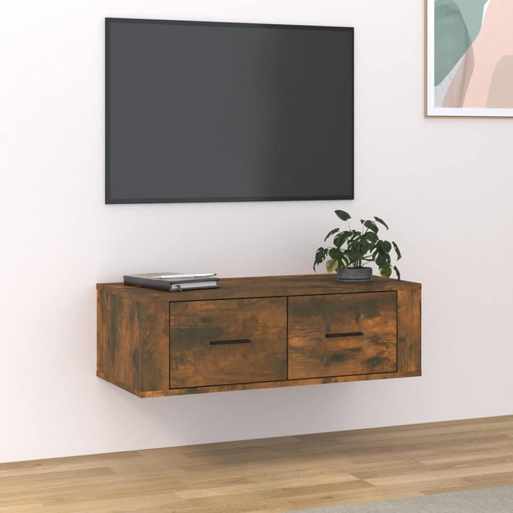 Tidyard TV Schrank TV Board Hängend mit 2 Schubladen TV Lowboard Fernseherschank für Wohnzimmer Holz