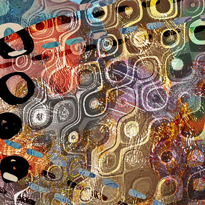 Feeby Leinwandbild 5-teilig Abstrakt Bild Wanddeko Grafik Design mehrfarbig 150x100 cm Leinwandbild