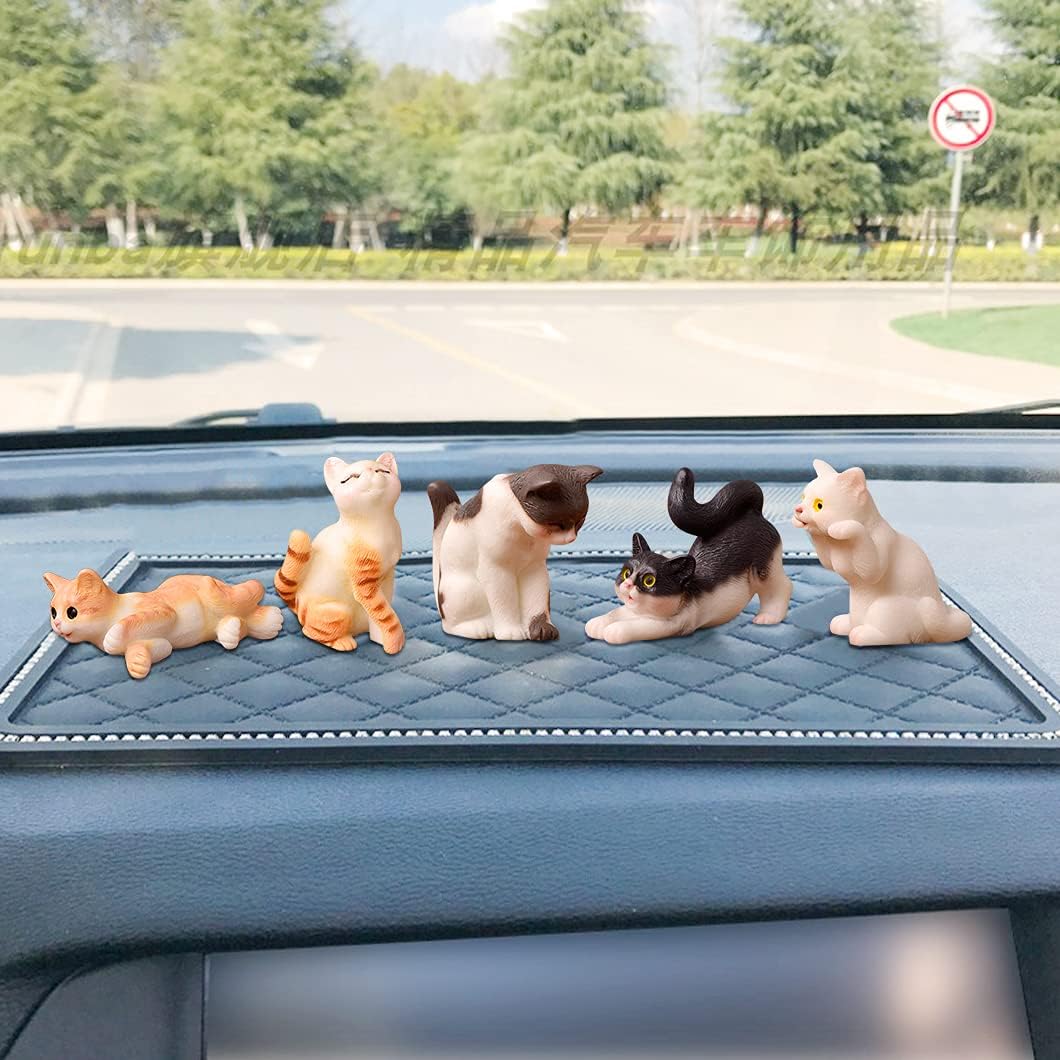 Rolin Roly 15Pcs Mini Katzen Figuren Harz Landschafts Decoration Miniatur Garten Figuren Micro Lands