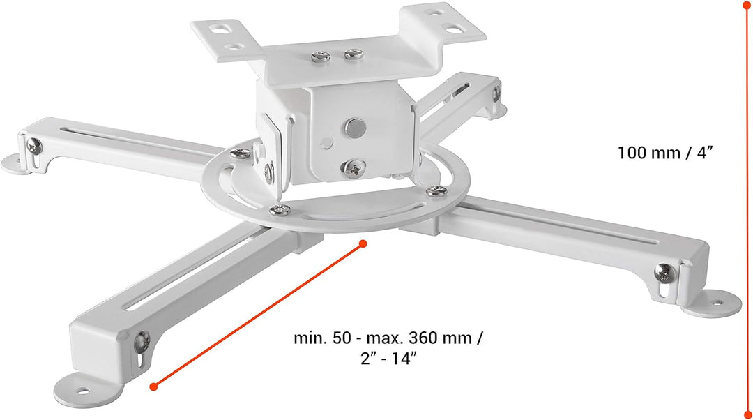 celexon neigbare Beamer-Deckenhalterung weiss Multicel 1000Pro - 10cm Deckenabstand - bis 15kg 10 cm