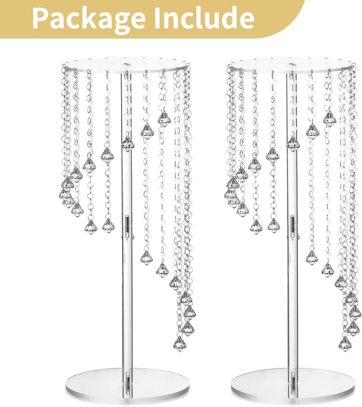 Nuptio Blumenvasen Hochzeit Mittelstücke 2 Stück 60cm Hoch Acryl Vase Steht für Kristall-mittelstück