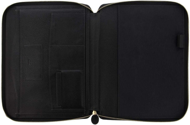 Filofax A4 Schreibmappe Leder Konferenzmappe Classic Stitch ZIP Schwarz Folder 840030