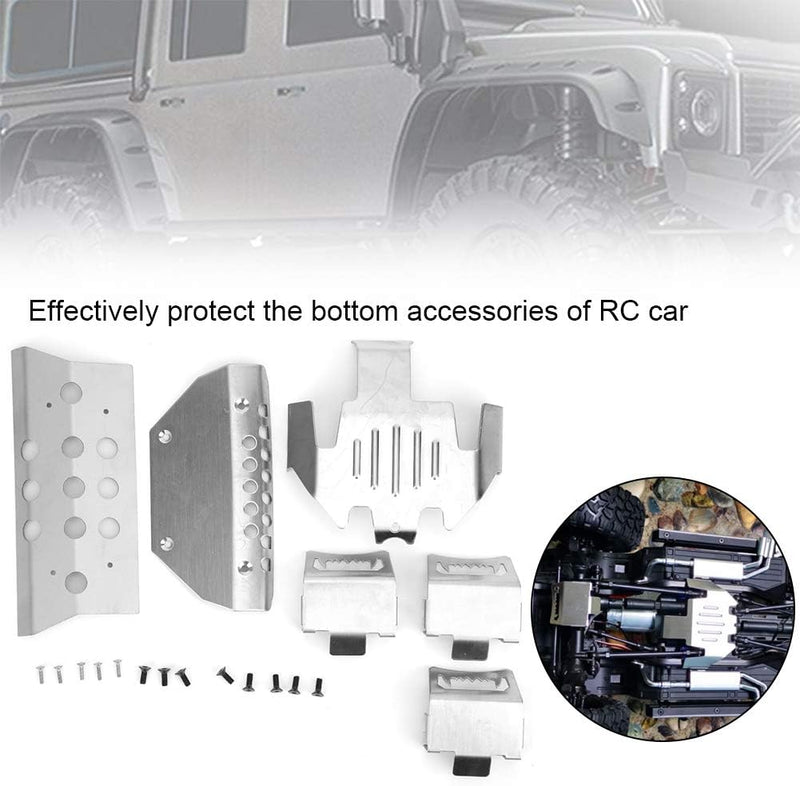 RC-Autoschutz-Unterfahrschutzplatte, 6 Stück / Satz Vorderrad-Hinterachs-Chassisschutz-Unterfahrschu