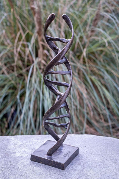 IDYL Bronze-Skulptur Moderen Figur DNA | 53 x 13 x 13 cm | Dekoration aus Bronze handgefertigt | Gar