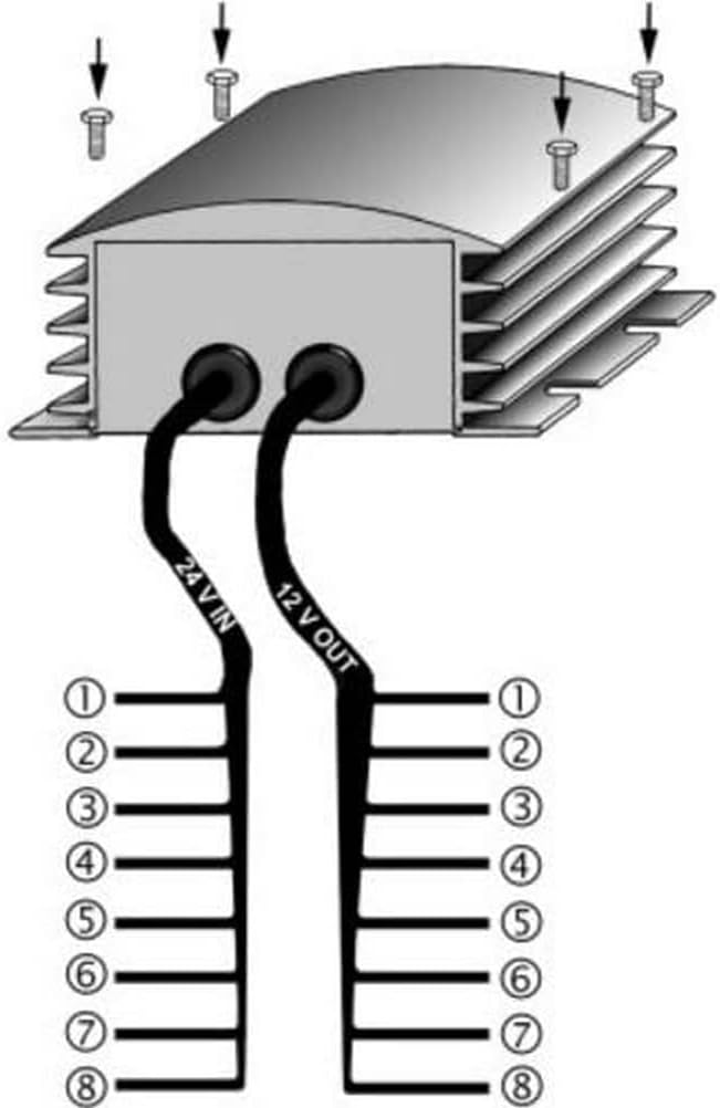 HELLA - Spannungswandler - Eingangsspannung: 24V - Ausgangsspannung: 10V - inkl. zusätzlichem Kabelb